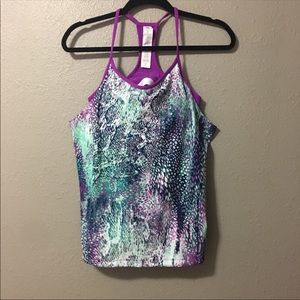 Fabletics Norwalk Purple Snakeskin Print Tank Top